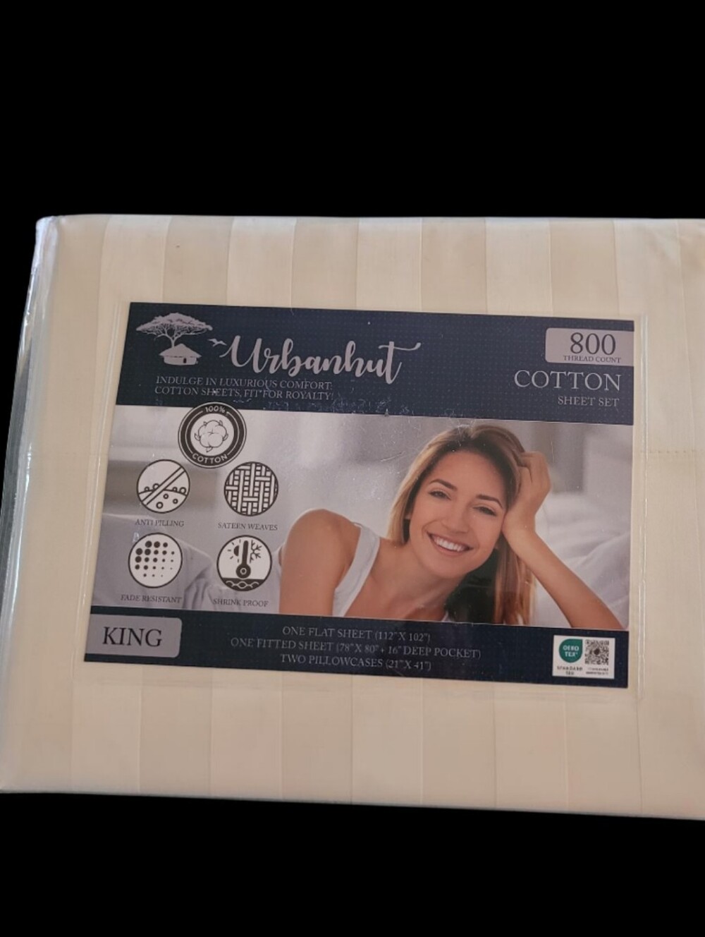 NWT Urbanhut King Size 800 Thread Count Sateen Sheets